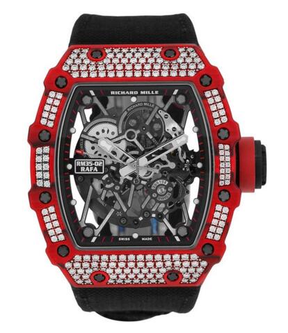Review Richard Mille RM35-02 Red Quartz-TPT Diamonds Watch replica
